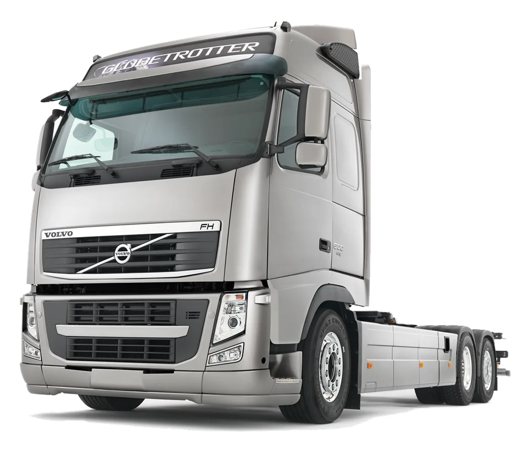 Caminhão Volvo FH visto de lado